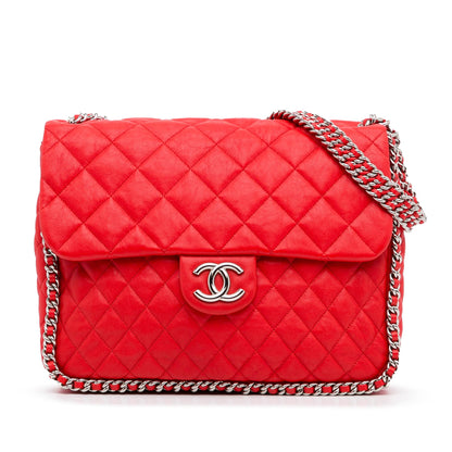 Chanel Maxi Lambskin Chain Around Flap (SHG-TmpBts)