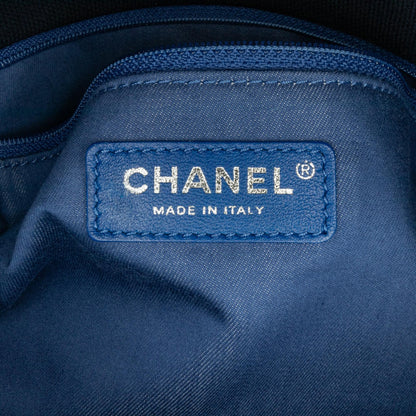 Chanel Maxi Multicolor Stripe Jersey Rope Flap (SHG-qrO2iH)