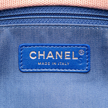 Chanel Maxi Stripe Jersey Felt and Rope Flap (SHG-64cbwe)