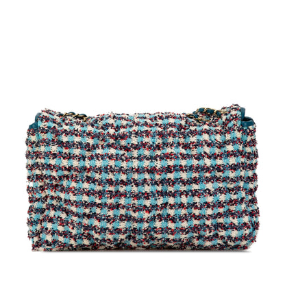 Chanel Maxi Tweed Chesterfield Single Flap (SHG-t8PRWy)