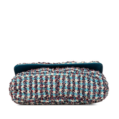 Chanel Maxi Tweed Chesterfield Single Flap (SHG-t8PRWy)