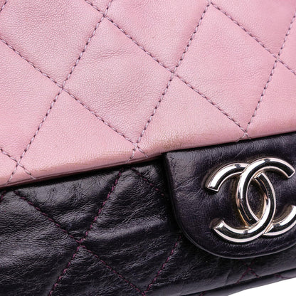 Chanel Medium Bicolor Lambskin and Calfskin CC Chain Flap