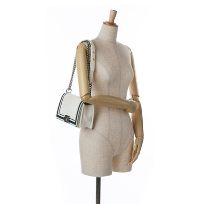 Chanel Medium Bicolor Lambskin and Rubber Boy Flap