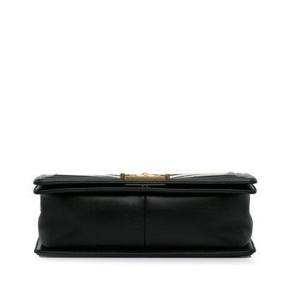 Chanel Medium Braided Chevron Le Boy (SHG-Qo0SYS)