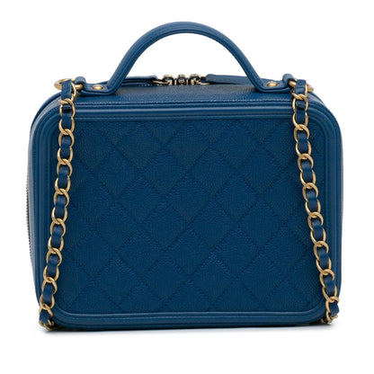 Chanel Medium CC Filigree Caviar Vanity Case (SHG-R0dFDb)
