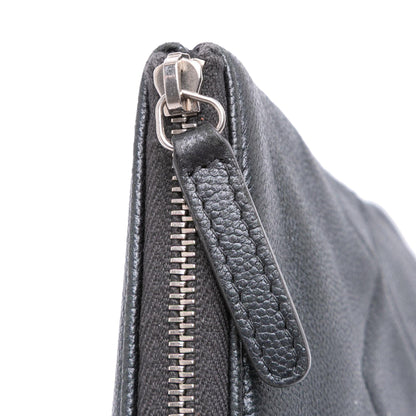 Chanel Medium CC Quilted Caviar O Case Clutch