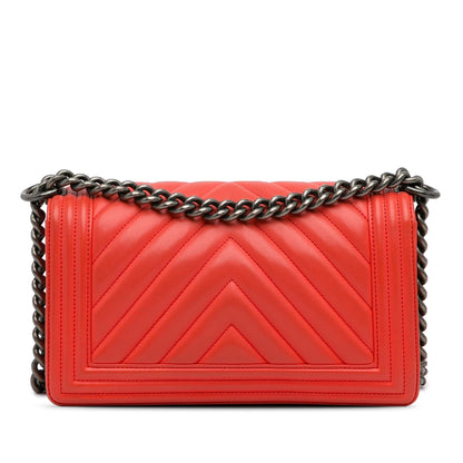 Chanel Medium Calfskin Chevron Boy Flap