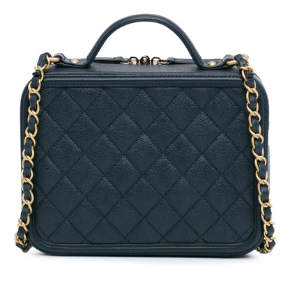 Chanel Medium Caviar CC Filigree Vanity Case (SHG-1tdpwa)