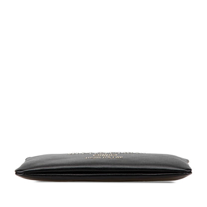 Chanel Medium Caviar Deauville Studded O Case Clutch