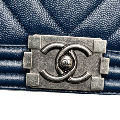 Chanel Medium Chevron Caviar Boy Flap