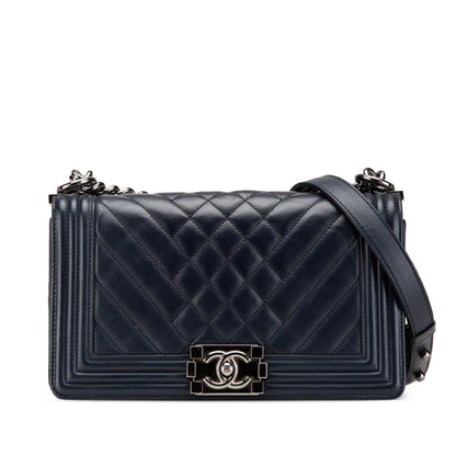 Chanel Medium Chevron Lambskin Boy Flap