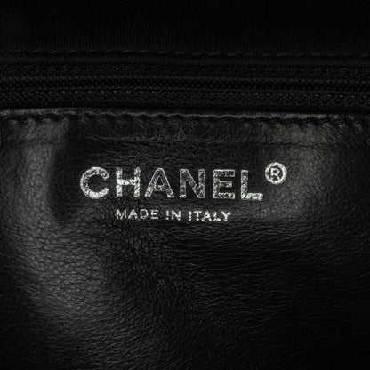 Chanel Medium Chevron Quilted Jersey Single Flap (SHG-ZhE9Mo)