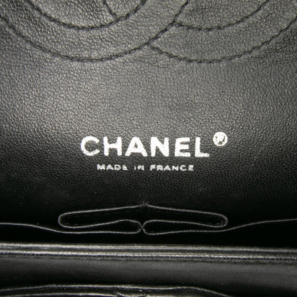 Chanel Medium Classic Bicolor Quilted Lambskin Double Flap