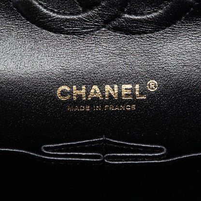 Chanel Medium Classic Chevron Calfskin Pleated Double Flap
