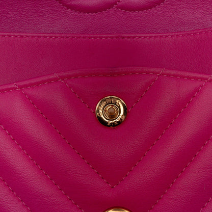 Chanel Medium Classic Chevron Lambskin Double Flap