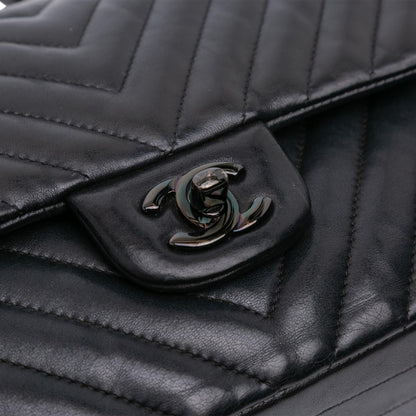 Chanel Medium Classic Chevron Lambskin Double Flap
