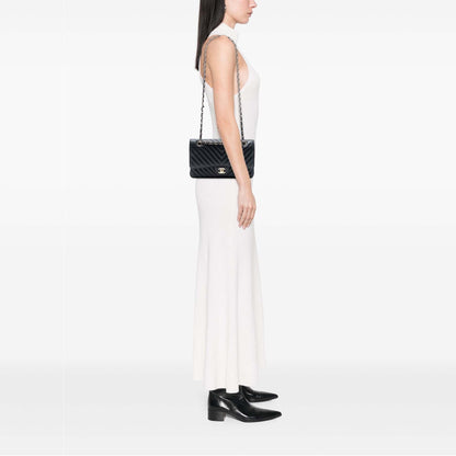 Chanel Medium Classic Chevron Lambskin Double Flap