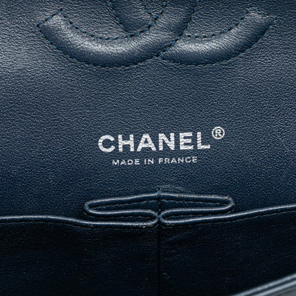 Chanel Medium Classic Chevron Patent Double Flap