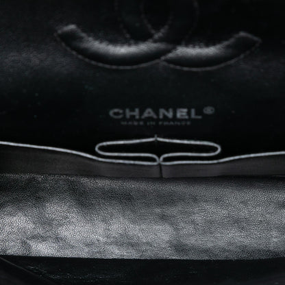 Chanel Medium Classic Chevron Patent Double Flap