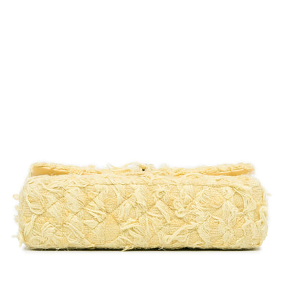 Chanel Medium Classic Fringed Tweed Double Flap (SHG-pwJcE6)