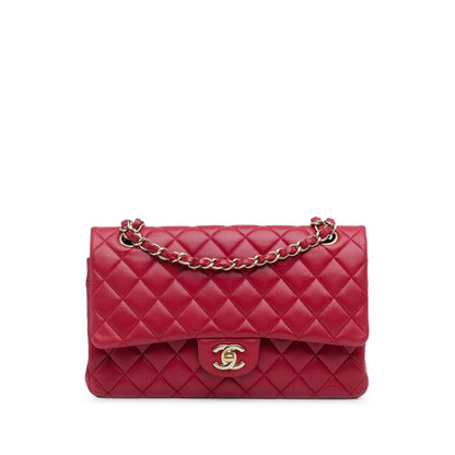 Chanel Medium Classic Lambskin Double Flap (SHG-oRuT74)