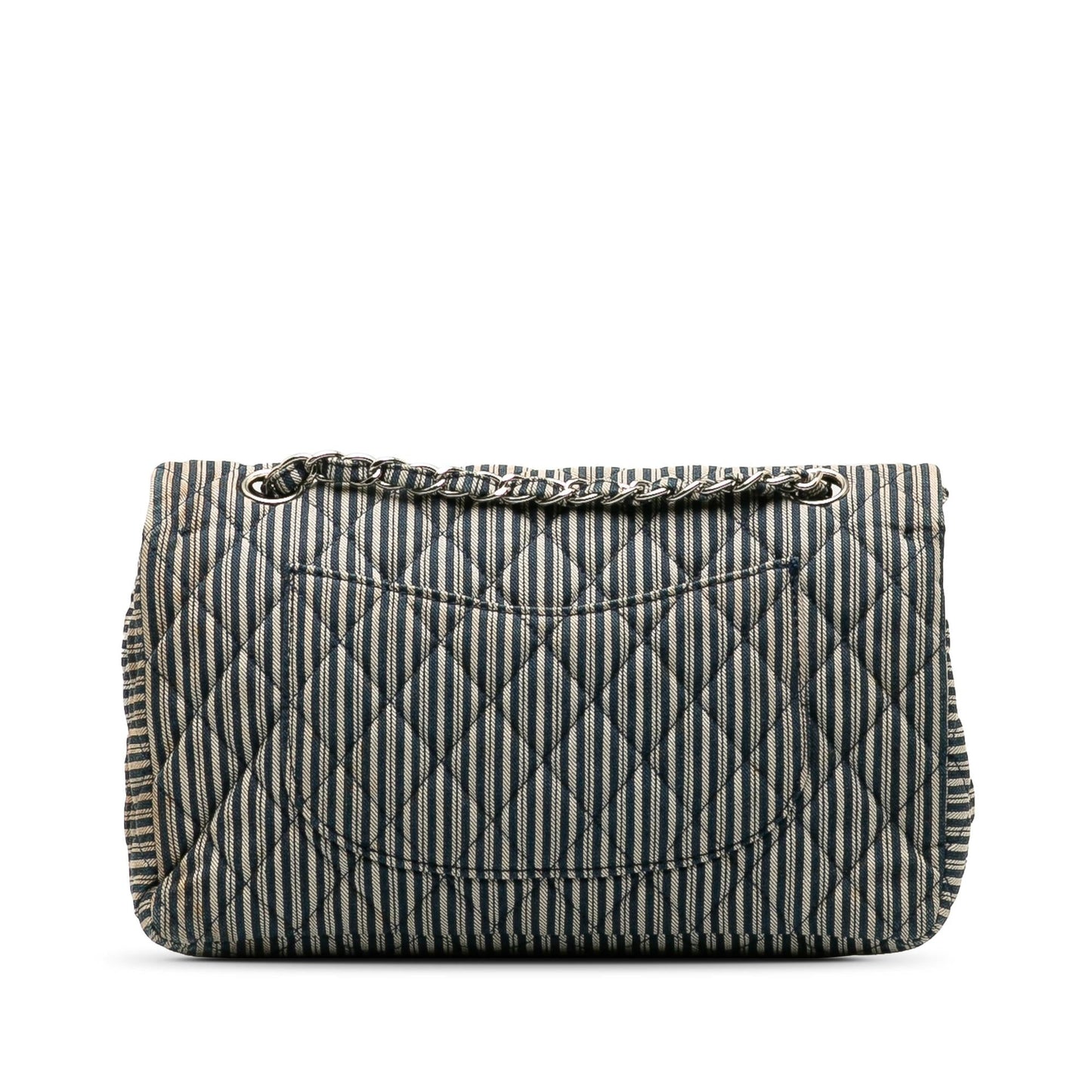 Chanel Medium Cotton Striped Double Flap (SHG-TDyWsX)