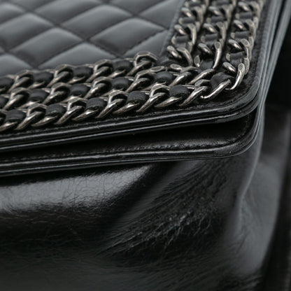 Chanel Medium Glazed Calfskin Chain Around Boy Flap (SHG-DFQBG5)