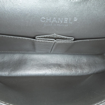 Chanel Medium Glazed Calfskin Grommet Embellished Airline Double Flap (SHG-3ngMjI)
