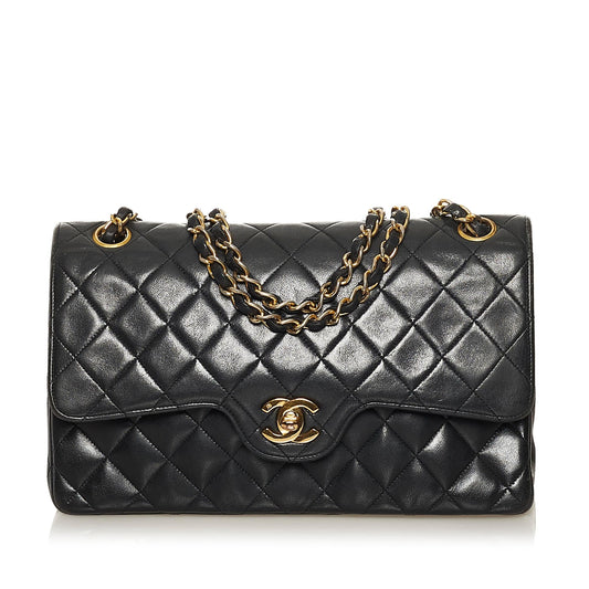 Chanel Medium Lambskin Double Flap (SHG-zQFU29)