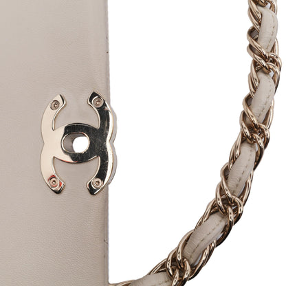 Chanel Medium Lambskin Twist Chain Enamel CC Flap