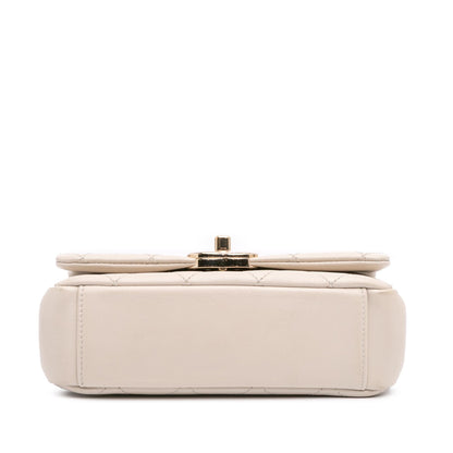 Chanel Medium Lambskin Twist Chain Enamel CC Flap