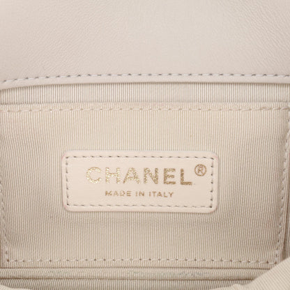Chanel Medium Lambskin Twist Chain Enamel CC Flap