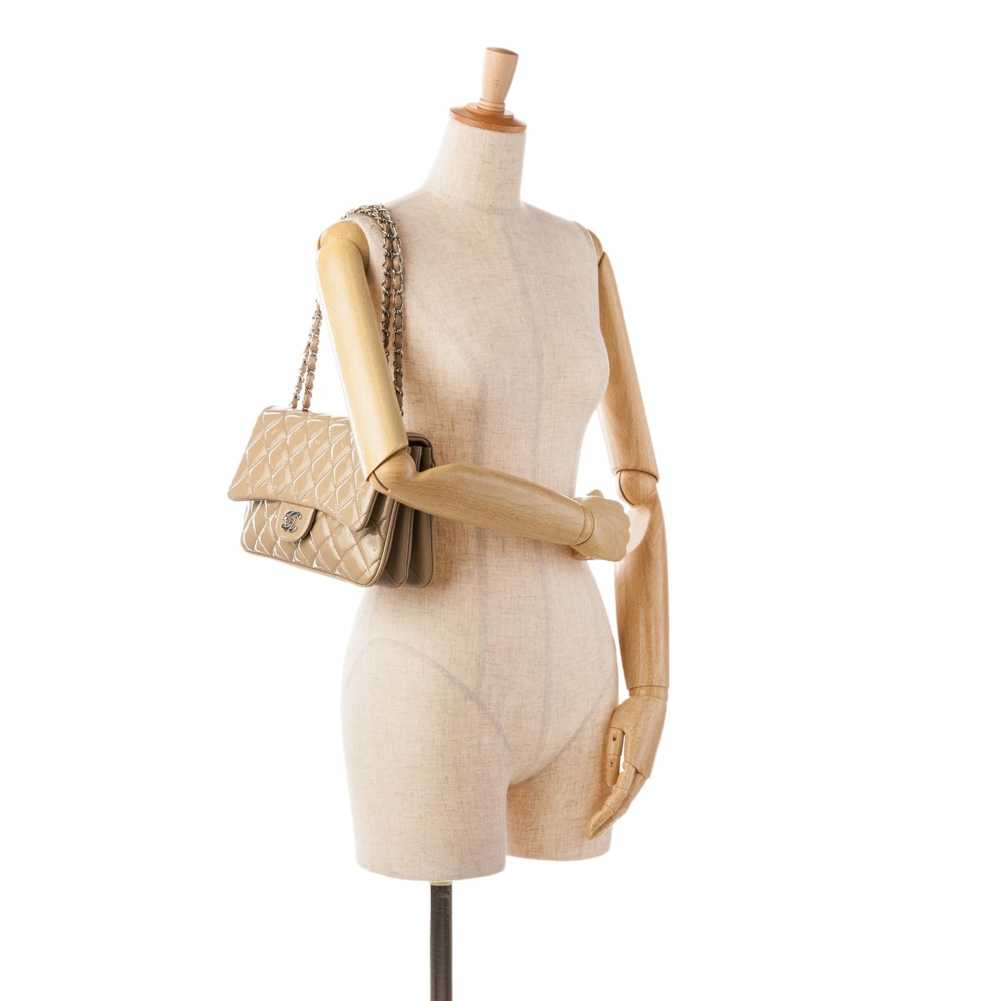 Chanel Medium Patent 3 Accordion Flap (SHG-8ZGroo)