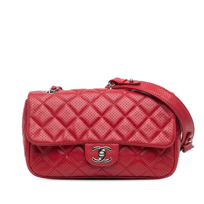 Chanel Medium Perforated Lambskin Punch Flap