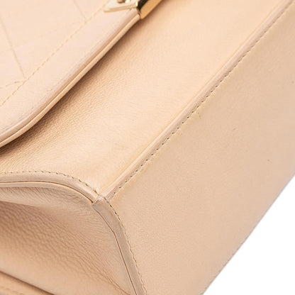 Chanel Medium Quilted Calfskin Label Click Flap