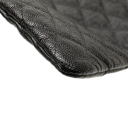 Chanel Medium Quilted Caviar Boy O Case Clutch
