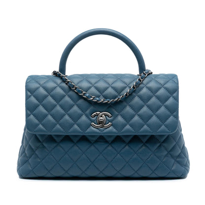 Chanel Medium Quilted Caviar Coco Top Handle Bag
