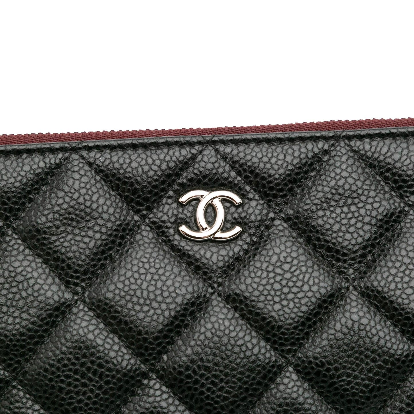 Chanel Medium Quilted Caviar O Case Clutch