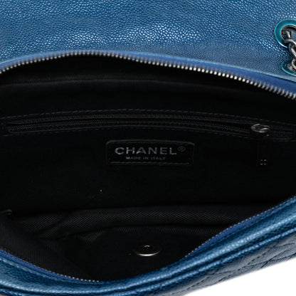 Chanel Medium Quilted Iridescent Caviar Easy Flap