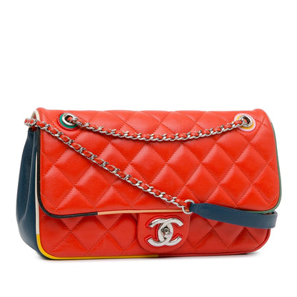 Chanel Medium Quilted Lambskin Cuba Color Flap (SHG-Knms3N)