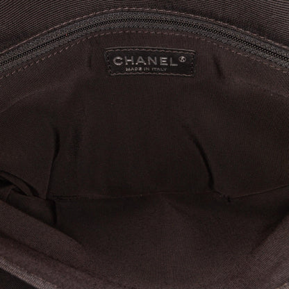 Chanel Medium Quilted Lambskin Grosgrain Two Tone Flap Bag
