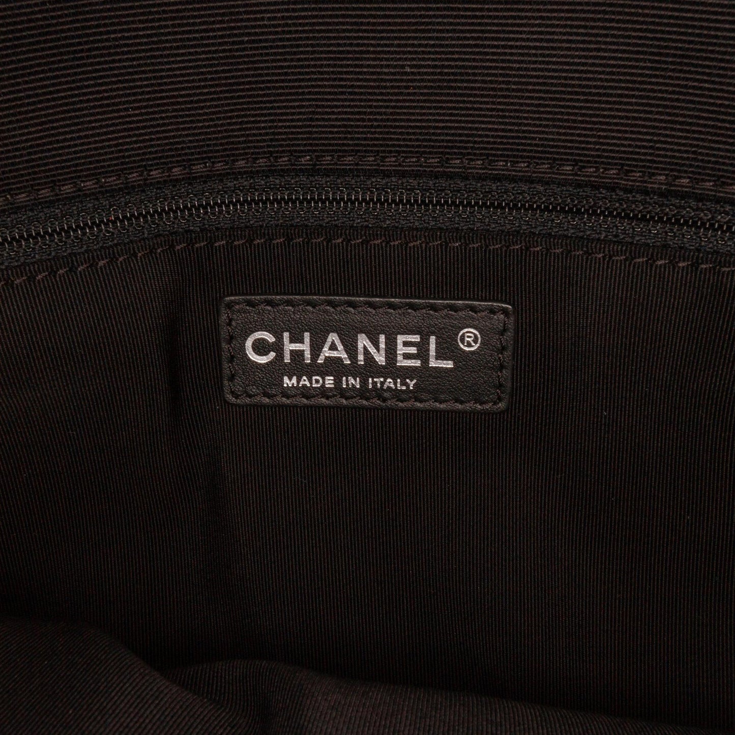 Chanel Medium Quilted Lambskin Grosgrain Two Tone Flap Bag