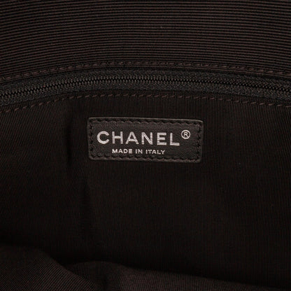 Chanel Medium Quilted Lambskin Grosgrain Two Tone Flap