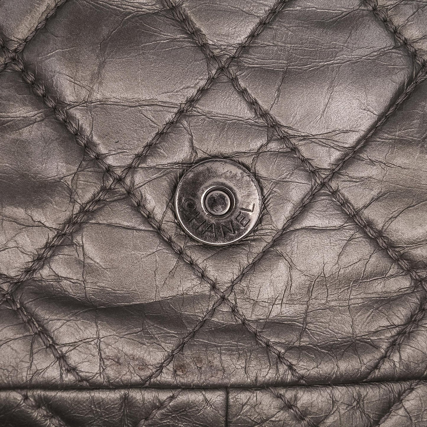 Chanel Medium Quilted Metallic Aged Calfskin Chain Me Flap
