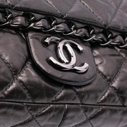 Chanel Medium Quilted Metallic Aged Calfskin Chain Me Flap