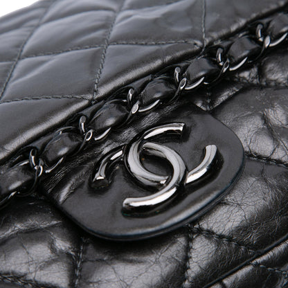 Chanel Medium Quilted Metallic Aged Calfskin Chain Me Flap