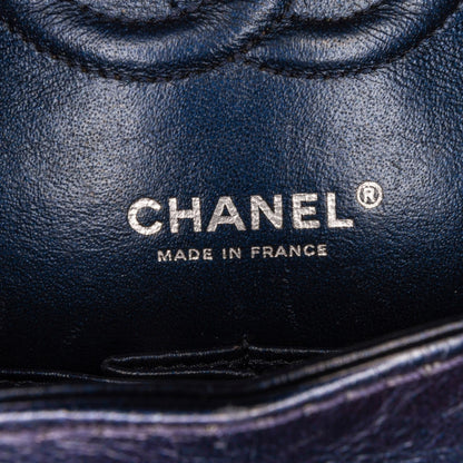 Chanel Medium Studded Leather Airlines Double Flap (SHG-MHpqyU)