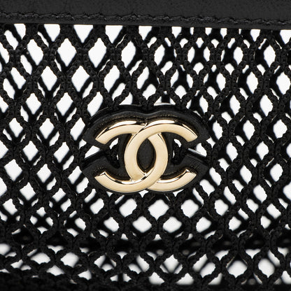 Chanel Mesh Lambskin Clutch with Chain