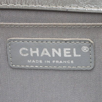 Chanel Metallic Aged Calfskin Chain Top Handle Medium Boy Bag (SHF-RO5g92)