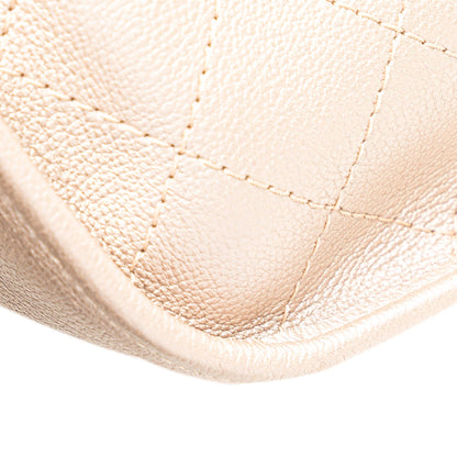 Chanel Metallic Calfskin Quilted Jungle Stroll Hobo